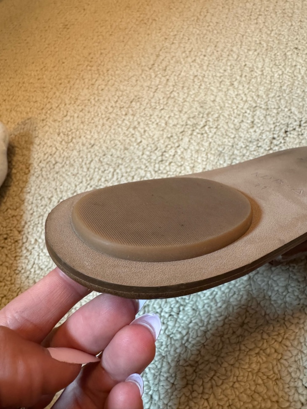 Kelsi Dagger Brown Leather Slide Sandals - Picture 7 of 7